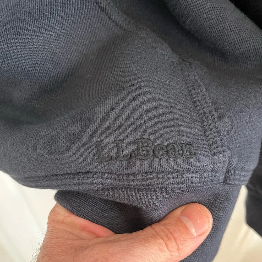 LL Bean × Katahdin Iron Works Sherpa-Lined Full Zip Hoodie Navy Sz XL‎ - Picture 2 of 7